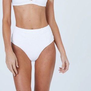 NEW Onia Leah Ribbed High Waist Swim Bikini Bottom